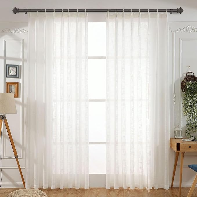Curtain Rods for Windows 36-124 inch, 5/8 inch Bronze Curtain Rod with Classic Finials Adjustable by Splicing for Bedroom Kitchen Living Room
