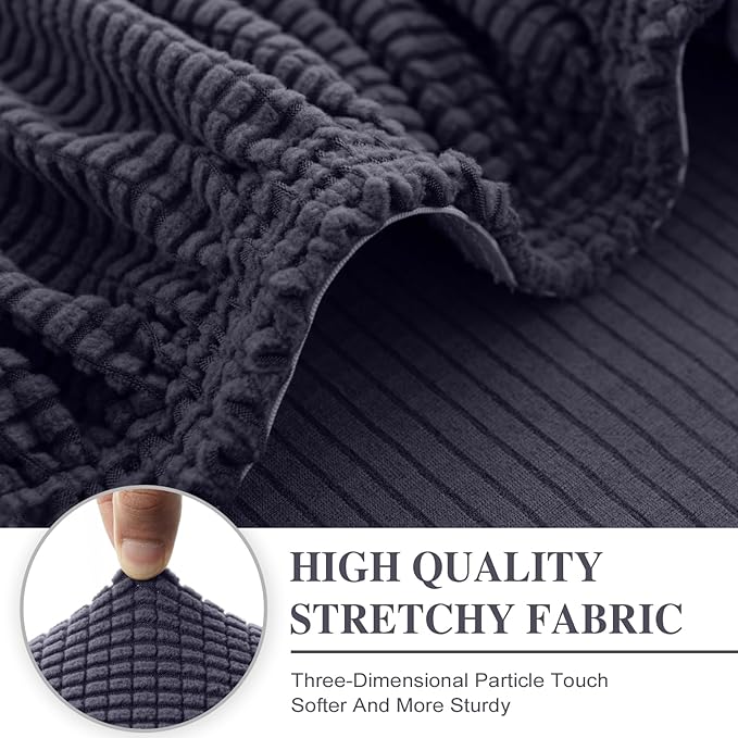 Couch Cushion Cover Seat Cushion Cover Stretch Armchair Cover Separate Sectional Sofa Slipcovers Furniture Protector(1 Piece for Seat or Sofa Backrest, Dark Grey)