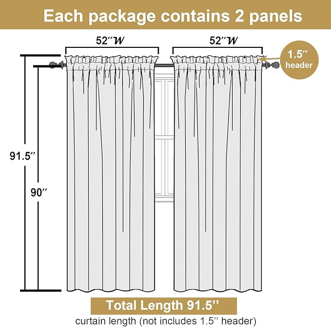 Lecloud Leia Blush Pink Sheer Curtains 90 Inches Long 2 Panels, Airy Leaf Textured Jacquard Drapes, Light Filtering & Privacy Dual Rod Pocket Window Curtains for Living Room Bedroom, 52" W x 90" L
