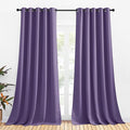 NICETOWN Blackout Curtain Panels for Bedroom, 2 Panels, W70 x L95-inch, Lilac Purple, Thermal Insulated Grommet Top Blackout Draperies and Drapes for Basement