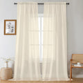 Gwine Cream Sheer Curtains 108 Inches Long 2 Panels Set, Voile Light Filtering Window Treatment Drapes for Living Room Bedroom Canopy, Each 42Wx108L inches, 9 Ft, Cream