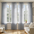 MIULEE Dark Grey Sheer Curtains 90 Inches Long, 4 Panels Set, Rod Pocket Light Filtering Window Drapes for Bedroom and Living Room, Elegant Airy Fabric, 54 x 90 Inches