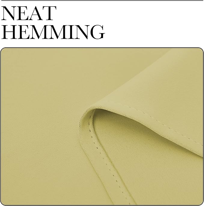 NICETOWN Window Curtain Panels, Thermal Insulated Solid Grommet Blackout Draperies/Drapes for Basement (Paler Yellow, 1 Pair, 29 by 45-inch)