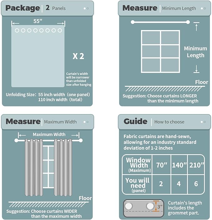 BGment Blackout Curtains - Grommet Thermal Insulated Room Darkening Bedroom and Living Room Curtains, Set of 2 Panels (55 x 69 Inch, Sand)