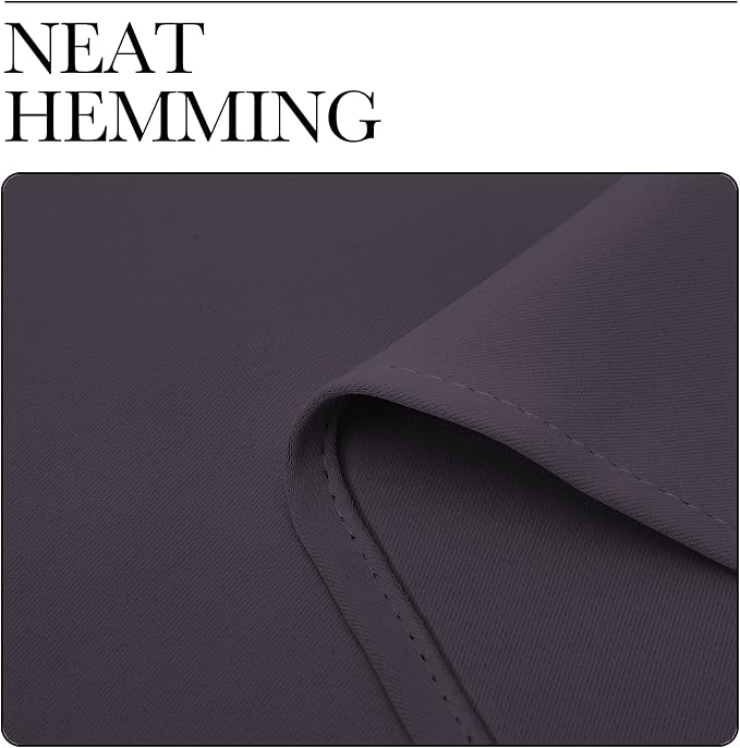 NICETOWN Blackout Curtain Panels for Bedroom, 2 Panels, Greyish Purple, W42 x L40-inch, Thermal Insulated Grommet Top Blackout Draperies and Drapes for Basement
