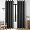 Joydeco Blackout Curtains 63 Inch Length 2 Panels Set, Thermal Insulated Long Drapes 2 Burg, Room Darkening Grommet Drapes for Living Room Bedroom Window