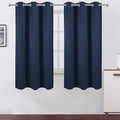 LEMOMO Navy Blue Thermal Blackout Curtains/38 x 63 Inch/Set of 2 Panels Room Darkening Curtains for Bedroom