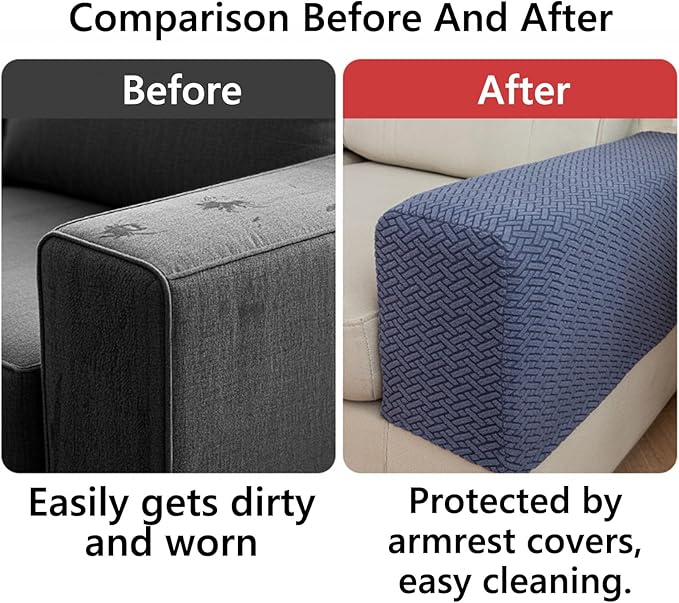 Soothing Home Sofa Covers, Sofa Hero Covers, Wear-Resistant Universal Couch Covers Washable Stretch Sectional Couch Cushion Covers (Orange,Arm Rest Covers 2pcs)