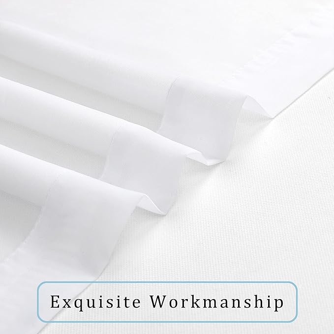 OWENIE White Sheer Curtains 108" inches Length 2 Panels Set, Sheer Curtains Rod Pocket Voile Drapes for Living Room, Airy Soft-Touching Drapes, 2 PCS Panels, Each 42" W x 108" L
