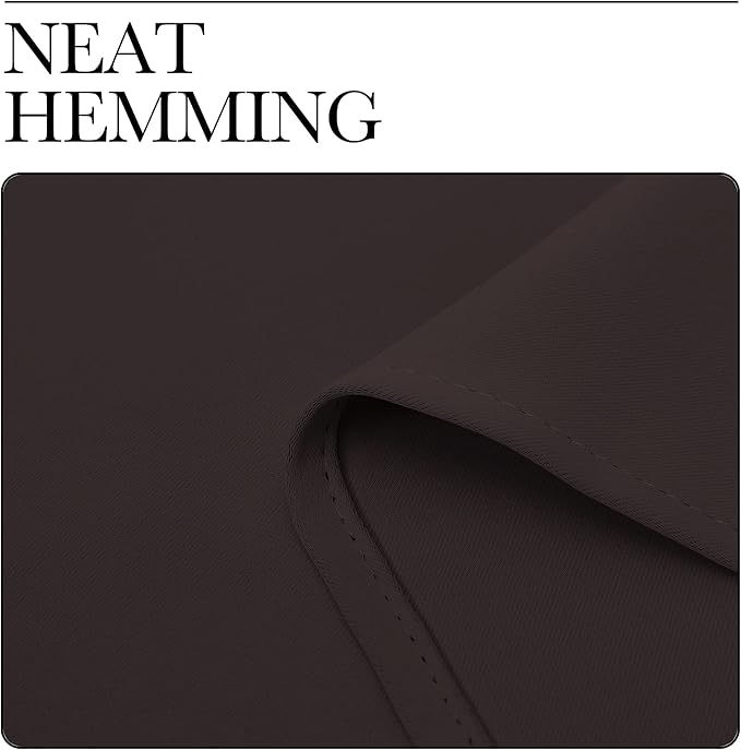 NICETOWN 84 Bedroom Curtains and Drapes - Energy Smart Thermal Insulated Rod Pocket Blackout Draperies/Panels for Living Room (2 Panels, 42 inches x 84 inches, Toffee Brown)