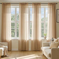 MIULEE Brown Sheer Curtains 63 Inches Long, 4 Panels Set, Rod Pocket Voile Drapes Light Filtering and Semi Transparent, Elegant Window Treatments for Bedroom Living Room,42 x 63 Inches
