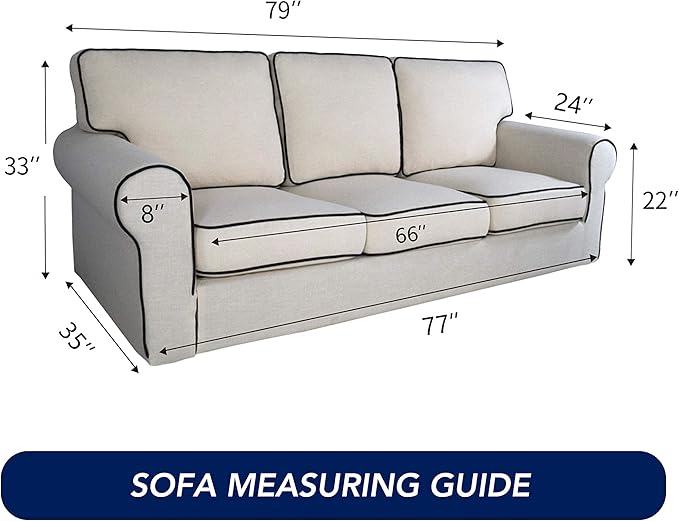 PureFit Super Stretch Sofa Slipcover – Spandex Non Slip Soft Couch Sofa Cover, Washable Furniture Protector with Non Skid Foam and Elastic Bottom for Kids, Pets （Sofa, Deep Teal）
