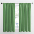 NICETOWN Kitchen Curtains, Short Blackout Drapes, Froest Green, 42" Wide by 54" Long, 2 PCs, Thermal Insulated Blackout Curtain Panels for Kids Room, Play Room