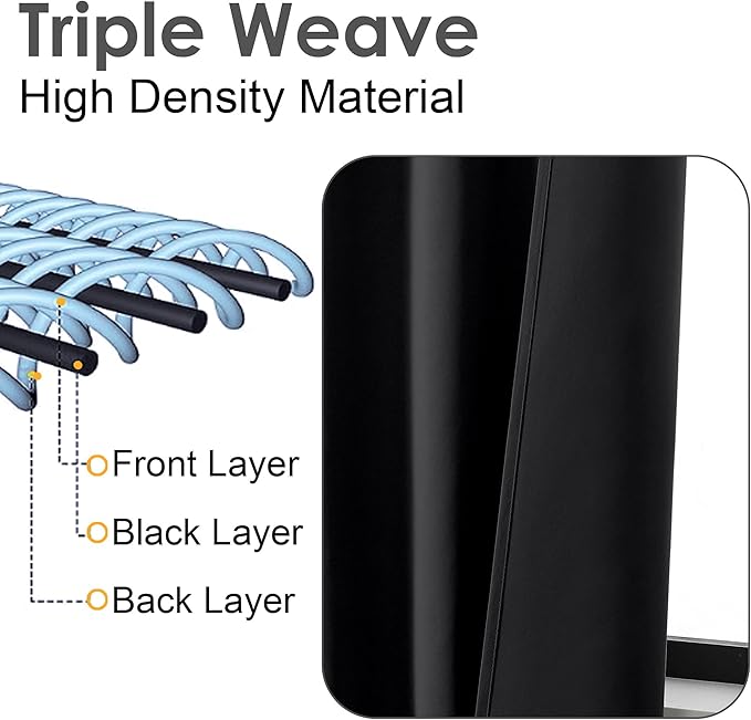 Chyhomenyc Black Valances for Window, Room Darkening Short Curtains for Kitchen Bedroom Living Room, Rod Pocket Top Small Window Treatment Valance RV Bunk Panels, 40" Wx14 L, 2 Pieces
