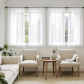 MIULEE White Sheer Curtains 63 Inches Long, 4 Panels Set, Light Filtering Rod Pocket Voile Drapes for Living Room and Bedroom, Airy Soft Fabric Window Treatments, 54 x 63 Inches