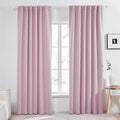 Deconovo Blackout Curtains, Thermal Insulated, W52 x L63 2 Panels, Back Tab, Machine Washable, Room-Darkening Drapes for Bedroom/Living Room Lavender