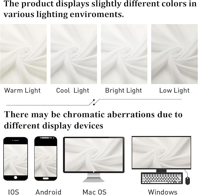 Lecloud Ivory Sheer Curtains 48 Inch Length 2 Pcs, Rustic Farmhouse Curtains with Rod Pockets, Light Filtering Window Solid Drapes for Bedroom Bathroom Basement Living Room, Each Panel 42" W x 48" L