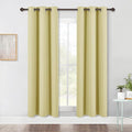 NICETOWN Blackout Window Curtains 70" L, 2 Panels, 34 inch, Paler Yellow, Grommet Top Room Darkening Thermal Insulated Vertical Window Drapes Modern for Flat/Apartment