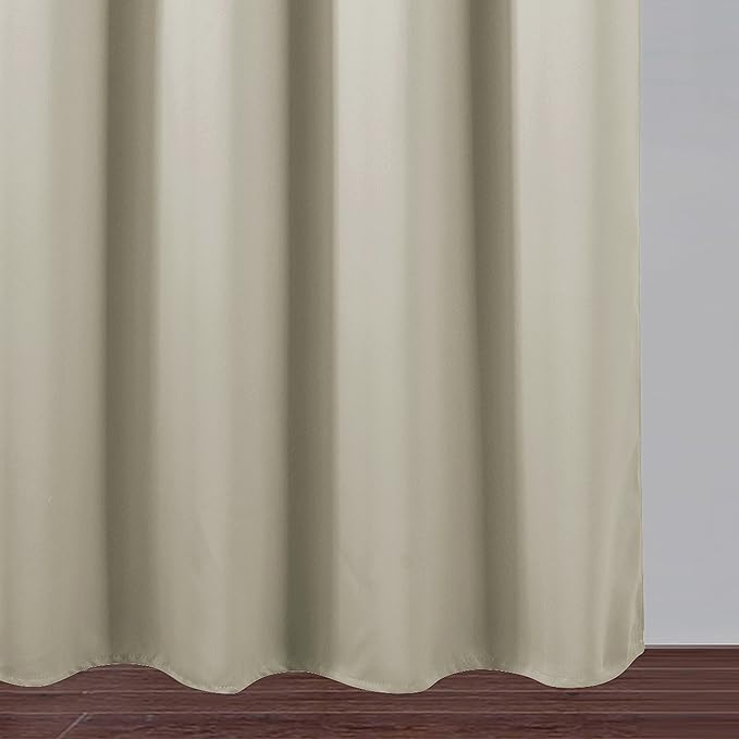 LEMOMO Light Beige Thermal Blackout Curtains/42 x 63 Inch/Set of 2 Panels Room Darkening Curtains for Bedroom