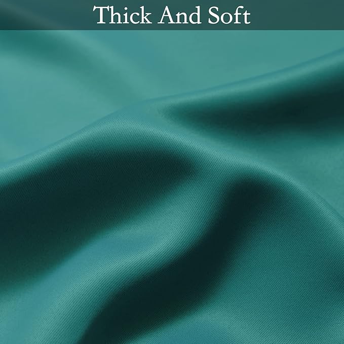 SimpleHome Ombre Room Darkening Curtains 54 inches Length for Bedroom,Grommet Gradient Light Blocking Teal Gradient Window Curtains for Living Room,2 Panels, 52x54 inches
