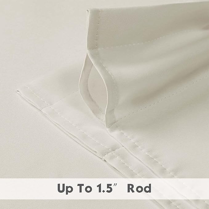 Chyhomenyc Natural Valances for Window, Light Filtering Short Curtains for Kitchen Bedroom Living Room, Rod Pocket Top Small Window Treatment Valance RV Bunk Panels, 40" Wx18 L, 2 Pieces