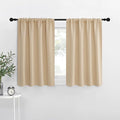 NICETOWN Blackout Room Darkening Curtains - Home Decoration Light & Noise Reducing Thermal Insulated Window Draperies with Rod Pocket Top (Biscotti Beige, Set of 2, 42 inches Wide x 30 inches Long)