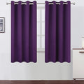 LEMOMO Purple Blackout Curtains 66 x 63 Inch Length/Set of 2 Curtain Panels/Thermal Insulated Room Darkening Blackout Curtains for Bedroom