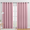 NICETOWN Room Darkening Draperies Window Curtain Panels, Rouge Pink, 2 Panels, W60 x L84 -inch, Thermal Insulated Grommet Room Darkening Curtains for Bedroom