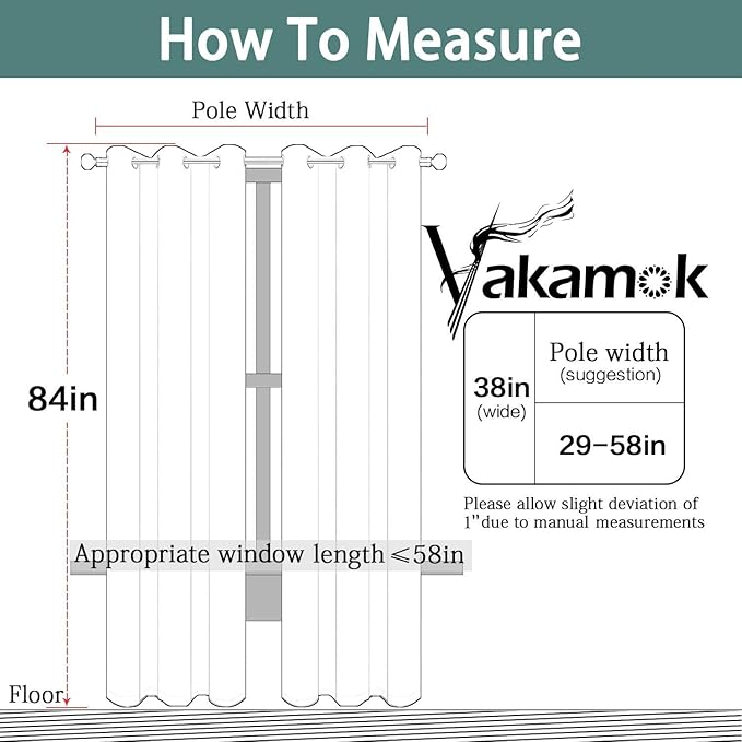 Yakamok Premium Room Darkening Thermal Insulated Curtains for Bedroom/Living Room - Classic Grommet Top (2 Panels, Chocolate Brown, 38 Inch by 84 Inch)