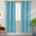 BGment Blackout Curtains - Grommet Thermal Insulated Room Darkening Bedroom and Living Room Curtains, Set of 2 Panels (38 x 84 Inch, Aqua)