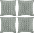 Fancy Homi 4 Packs Decorative Throw Pillow Covers for Living Room Couch Bed, Modern Farmhouse Boho Home Decor, Accent Cushion Case (20 x 20-Inch, Grey Blue)