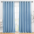 NICETOWN Blackout Draperies Curtains Panels - Window Treatment Thermal Insulated Solid Grommet Blackout Curtains/Panels/Drapes for Bedroom (Blue, Set of 2, 66 by 90 Inch)