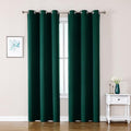 ChrisDowa Grommet Blackout Curtains for Bedroom and Living Room - 2 Panels Set Thermal Insulated Room Darkening Curtains (Forest Green, 42W x 84L)
