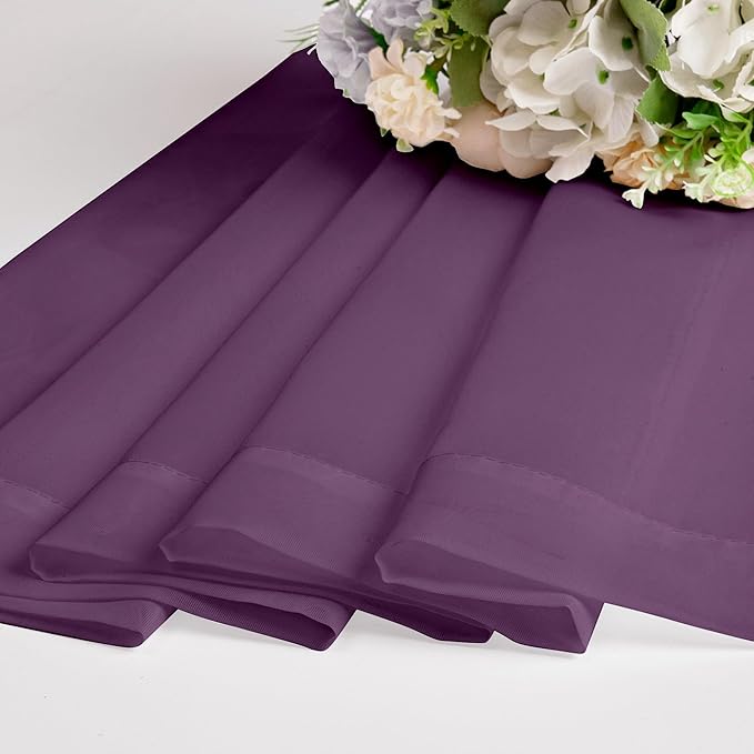 OWENIE Plum Sheer Curtains, Sheer Curtains 78 Inches Long 2 Panels Set, Rod Pocket Voile Fimly Sheer Drapes for Living Room Bedroom, 2pcs, Plum, Each 42" W x 78" L