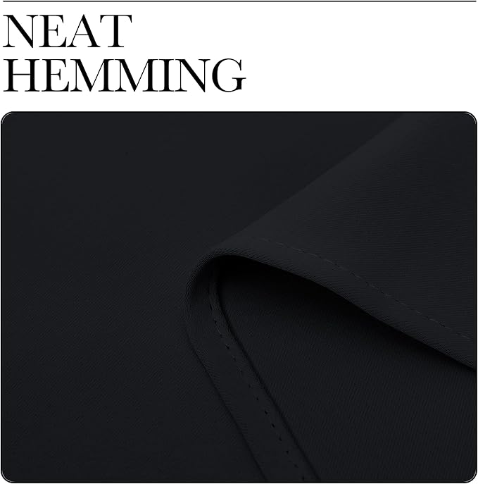 NICETOWN Black Out Short Curtain Panels for Kitchen - Energy Smart Decoration Thermal Insulating Blackout Drapes/Draperies for Bathroom Small Window (2 Panels,42 in x 45 in (W x L))
