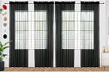 SpaceDresser Black Sheer Curtains 4 Panels Rod Pocket Semi-Sheer Curtain 84 Inches Long Light Filtering Voile Window Drapes for Bedroom Living Room Kitchen, Each 52W x 84L