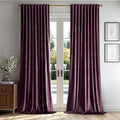 MIULEE Dark Purple Velvet Curtains 96 inches - Luxury Blackout Curtains for Bedroom Living Room Thermal Insulated Super Soft Window Drapes Rod Pocket & Back Tab, W52 x L96 inches, 2 Panels
