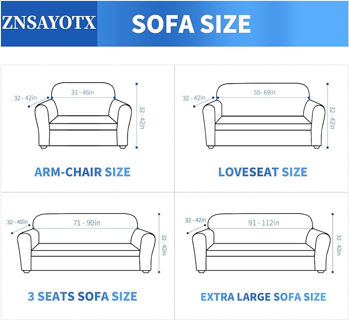 ZNSAYOTX 1 Piece Jacquard Chair Slipcovers for Living Room High Stretch Chair Covers with Arms Anti Slip Pets Friendly Couch Sofa Armchair Cover Furniture Protector (Small, Ivory)