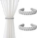 Ptwola 2 Pack Braided Curtain Tiebacks Boho Elegant Rustic Curtain Holdbacks Tie Backs Holders Set Simple Light Weight Drapes Decorative Accessories Handmade for Home Office Bedroom Window (2, Grey)