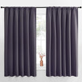 NICETOWN Blackout Curtains for Bedroom, Blackout Curtain Panels, Greyish Purple, 1 Pair, 62 by 63-inch, Window Treatment Energy Saving Thermal Insulated Solid Rod Pocket Blackout Drapes/Draperies