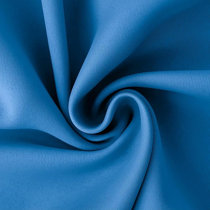 BGment Room Darkening Curtains 45 Inches Long - Grommet Thermal Insulated Drapes Window Treatment Curtains for Bedroom, 2 Panels, 38 x 45 Inch, Classic Blue