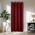 Joydeco Blackout Door Curtain for Doorway Privacy 84 Inches Long, Grommet Closet Curtain for Open Closet, Room Divider for Bedroom Living Room (Burgundy Red, 52Wx84L, 1 Panel)
