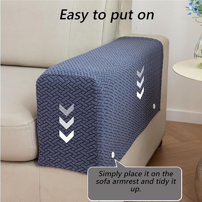 Soothing Home Sofa Covers, Sofa Hero Covers, Wear-Resistant Universal Couch Covers Washable Stretch Sectional Couch Cushion Covers (Pink,Arm Rest Covers 2pcs)