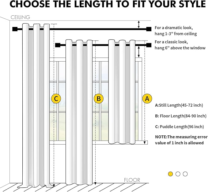 MIULEE Gold Blackout Curtains for Bedroom Living Room 54 Inches Long 2 Panels, Thermal Insulated Room Darkening Drapes Solid Grommet Noise Reduction Light Blocking Window Treatments 40x54 Inch