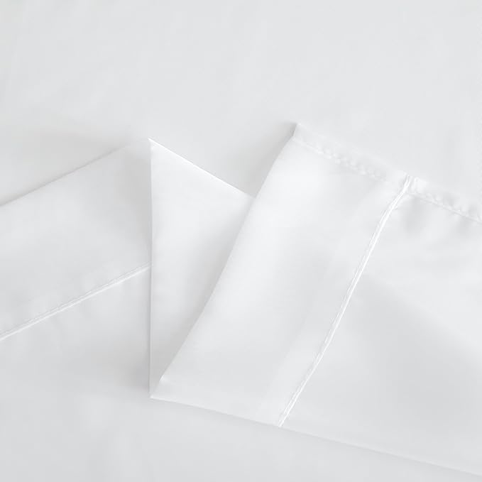 NICETOWN White Sheer Curtains for Living Room 90 inches Long - Grommet Light Filtering Voile Sheer Doorway Drapes Lightweight & Breathable Window Treatments for Bedroom, W42 x L90, 2 Panels