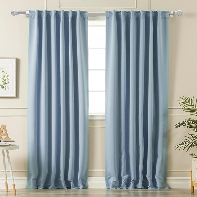 Silver Curtain Rods for Bedroom with Brackets,5/8 Inch Diameter Small Window Curtain Rod Adjustable 32 to 120 Inches,Easy Install Drapery Rods,Gray