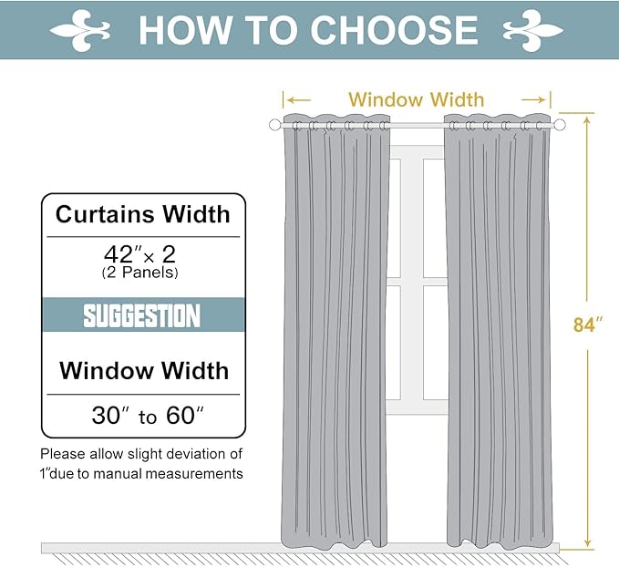 ChrisDowa Grommet Blackout Curtains for Bedroom and Living Room - 2 Panels Set Thermal Insulated Room Darkening Curtains (Brown, 42W x 84L)