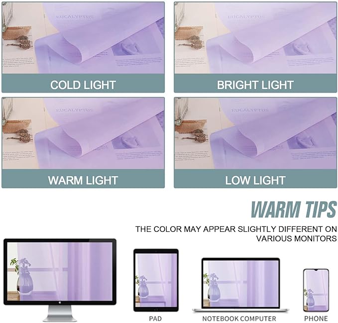 Lavender Sheer Curtains Tier 30 Inches Length 2 Panels, Light Filtering Lightweight Soft Window Treatments Drapes, Cute Elegant Cafe Curtains for Nursery, Dual Rod Pocket, 2x42Wx30L Inches
