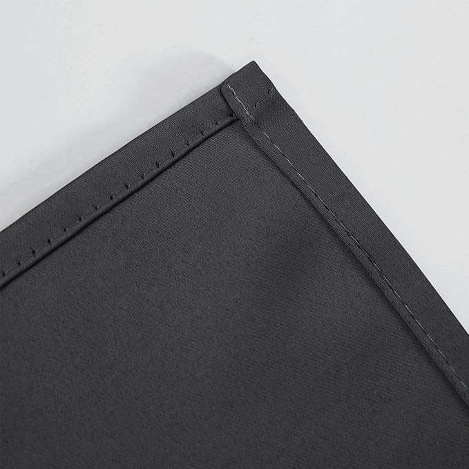 LEMOMO Dark Grey Thermal Blackout Curtains/42 x 72 Inch/Set of 2 Panels Room Darkening Curtains for Bedroom
