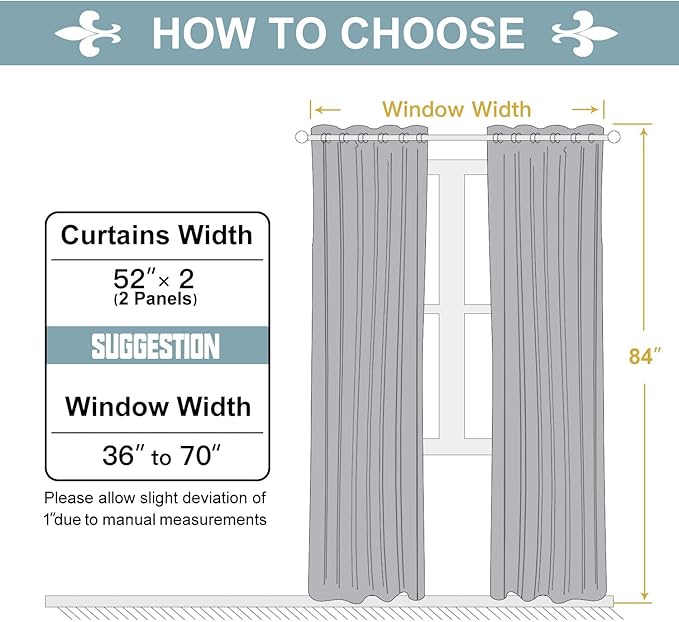 ChrisDowa Grommet Room Darkening Curtains for Bedroom and Living Room - 2 Panels Set Thermal Insulated Blackout Curtains (Mustard Yellow, 52W x 95L)